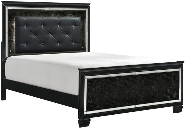 Homelegance® Allura Black Eastern King Bed with LED Lighting