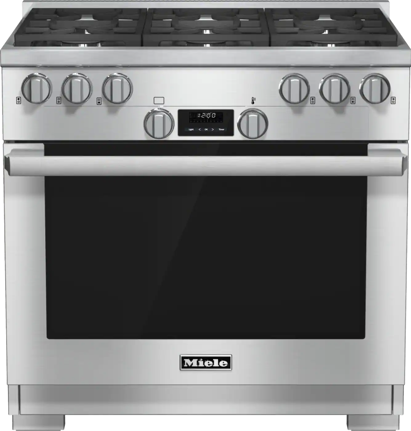 Miele 36" Clean Touch Steel Pro Style Gas Range-HR 1134-1 G