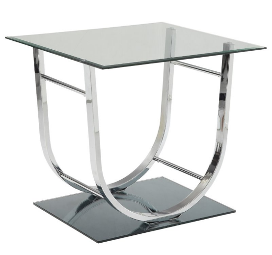 Coaster® Chrome U-Shaped End Table 1