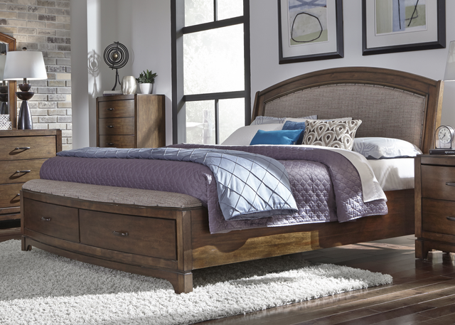 Liberty Furniture Avalon lll Bedroom King Storage Bed, Dresser and Mirror Collection 1