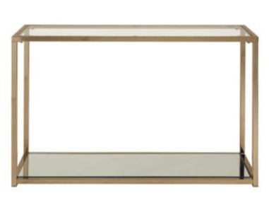 Coaster® Chocolate Chrome Sofa Table With Mirror Shelf
