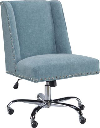 Linon Draper Aqua Office Chair
