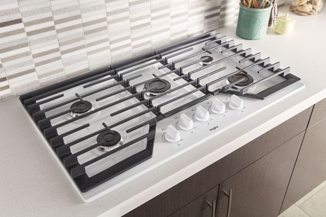 Whirlpool® 36" White Gas Cooktop 3