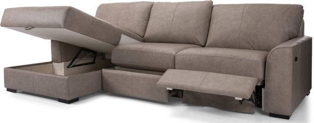 Decor-Rest® Furniture LTD 3786 2-Piece Beige Leather Power Reclining Sectional 1
