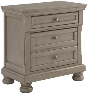 Signature Design by Ashley® Lettner Light Gray 2-Drawers Nightstand