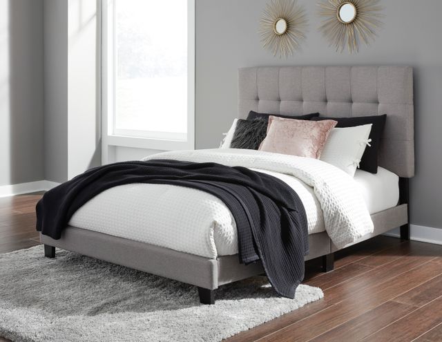 Signature Design by Ashley® Adelloni Gray Queen Upholstered Bed 4