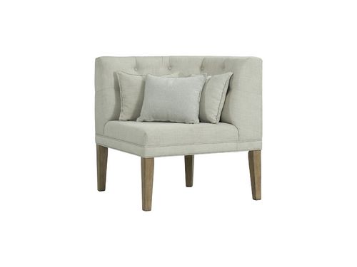 Murray Taupe Dining Sofa Corner with Throw Pillows
