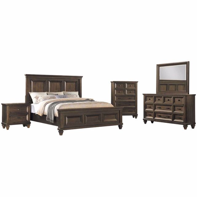 New Classic® Home Furnishings Sevilla Distressed Walnut Queen Bed-2