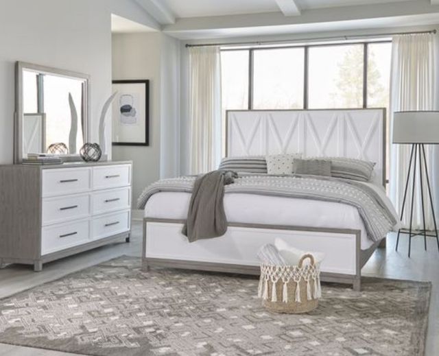 Liberty Palmetto Heights 3-Piece Driftwood/Shell White King Panel Bedroom Set-3