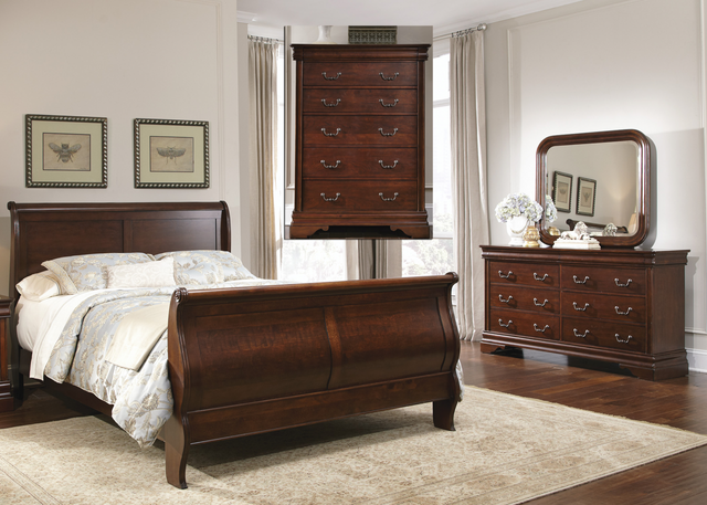 Liberty Furniture Carriage Court Bedroom King Sleigh Bed, Dresser, Mirror and Chest Collection 0