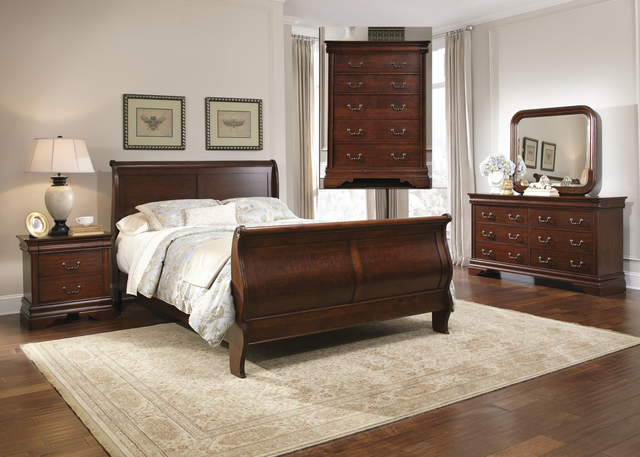 Liberty Furniture Carriage Court 5 Pieces Mahogany Queen Sleigh Bedroom Set