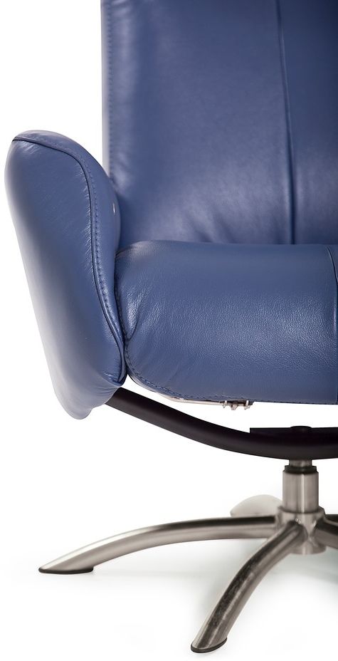 Palliser® Furniture Q05 Quantum Blue Chair and Ottoman 2