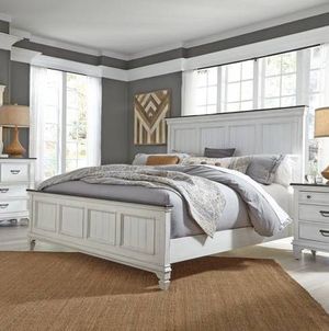 Liberty Allyson Park 4-Piece Wire Brushed White California King Bedroom Set