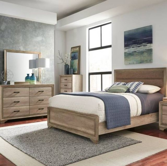 Liberty Sun Valley 3-Piece Sandstone Upholstered Full Bedroom Set 3