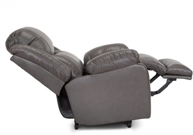 Franklin™ Caeser Antigua Dark Gray Leather Rocker Recliner Chair-3