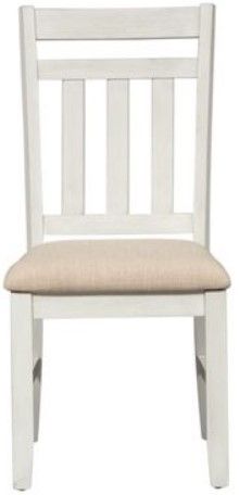 Liberty Summerville Soft White Wash Slat Back Side Chair 1