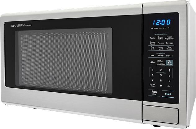 Sharp® Carousel® Countertop Microwave Oven-Stainless Steel-3