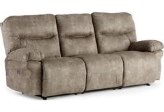 Best Home Furnishings Leya Collection Paloma Grey Power Reclining Space Saver Sofa