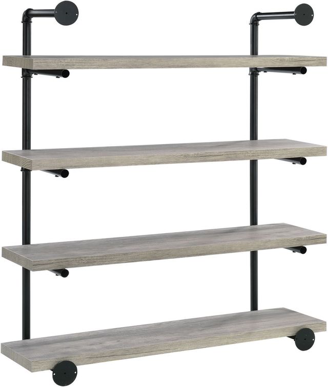 Coaster® Black And Grey Driftwood 40-Inch Wall Shelf 7