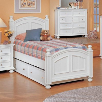 off white twin bed