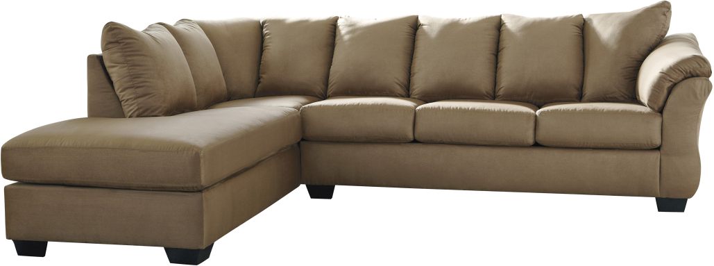 Signature Design by Ashley® Darcy 2-Piece Mocha  Sectional with Chaise