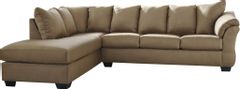 Signature Design by Ashley® Darcy 2-Piece Mocha  Sectional with Chaise