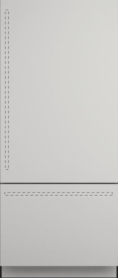 Fulgor Milano 700 Series 36 in. 18.5 Cu. Ft. Overlay Panel Counter Depth Bottom Freezer Refrigerator