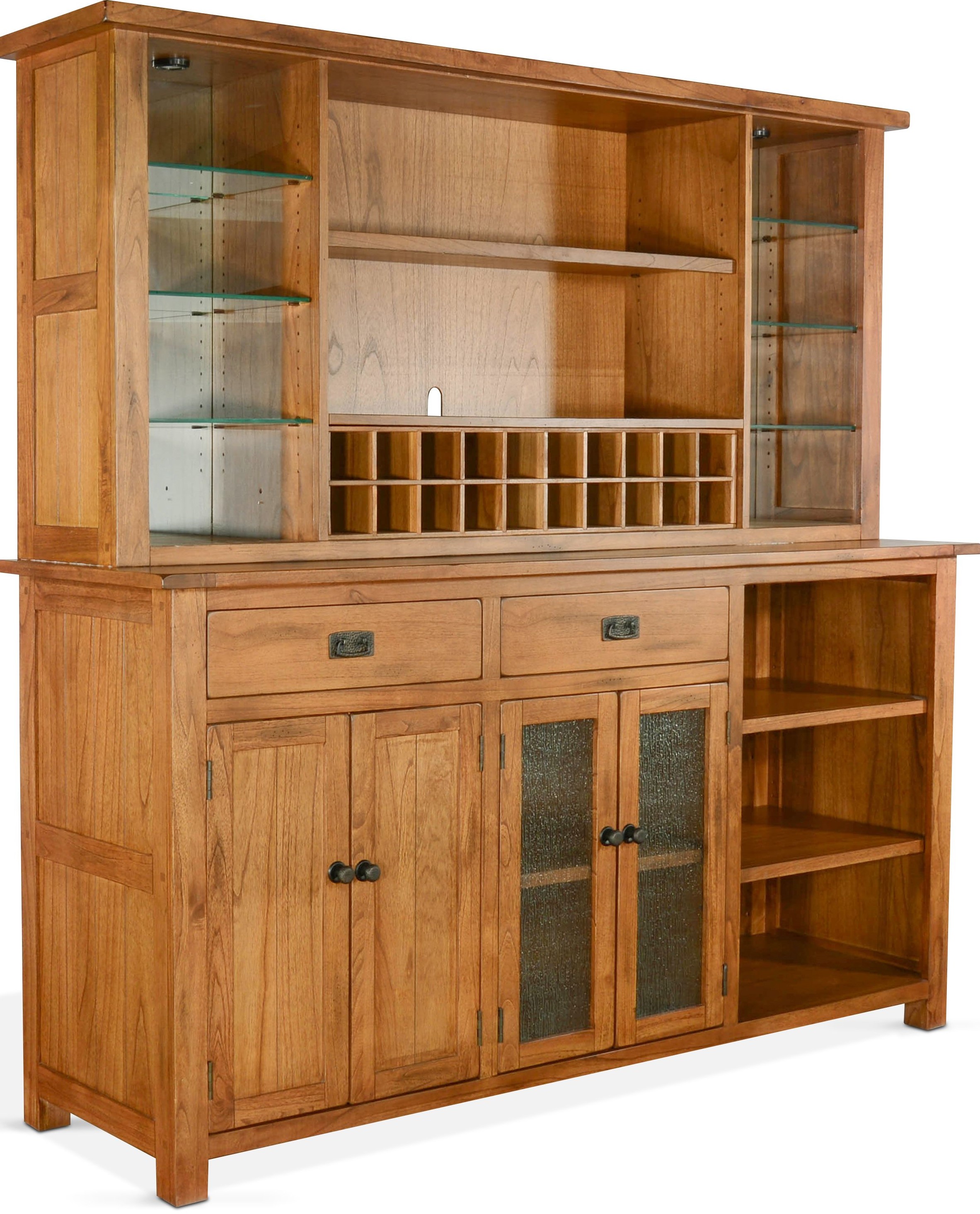 Sunny Designs™™ Sedona Sedona Rustic Oak Buffet And Hutch | Evans ...