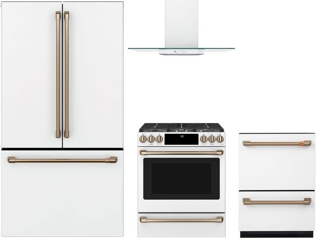 Café™ 4 Piece Matte White Kitchen Package | Bill Smith Appliance and ...