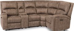 Flexsteel® Nirvana Saddle Power Reclining Sectional with Power Headrests