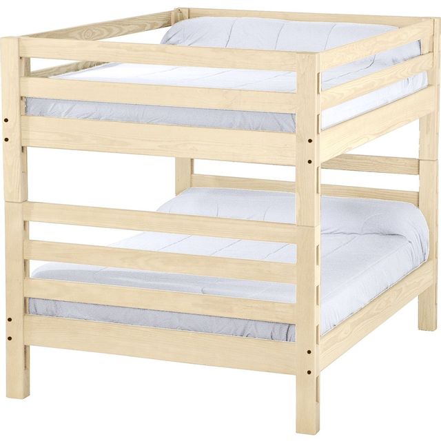 Crate Designs™ Furniture Unfinished Queen/Queen Tall Ladder End Bunk Bed 0