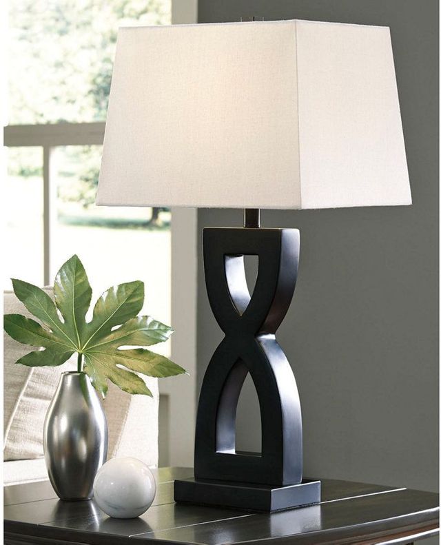 Signature Design by Ashley® Amasai Set of 2 Black Table Lamps-2
