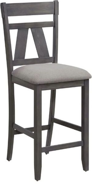 Liberty Lawson Slate/Weathered Gray Splat Back Counter Chair