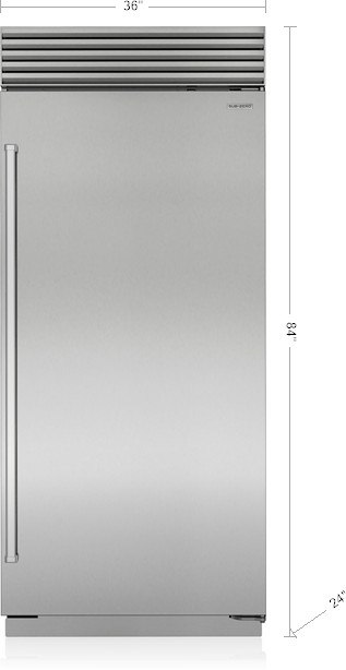 Sub-Zero® Classic Series 20.6 Cu. Ft. Stainless Steel Column Freezer-1