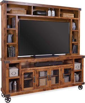 aspenhome® Industrial Fruitwood 85" Console and Hutch