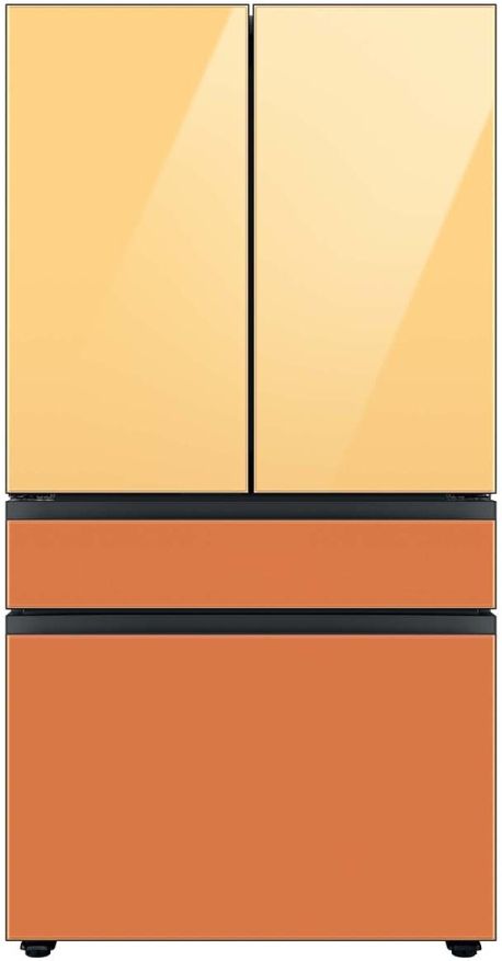 Samsung Bespoke 36" Clementine Glass French Door Refrigerator Middle Panel 8