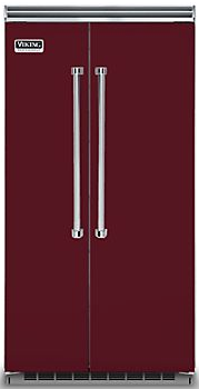 Viking® Professional 5 Series 25.32 Cu. Ft. Built-In Side By Side Refrigerator-Burgundy