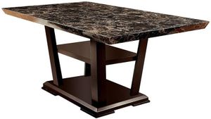 Furniture of America® Clayton I Dark Cherry/Black 64" Dining Table