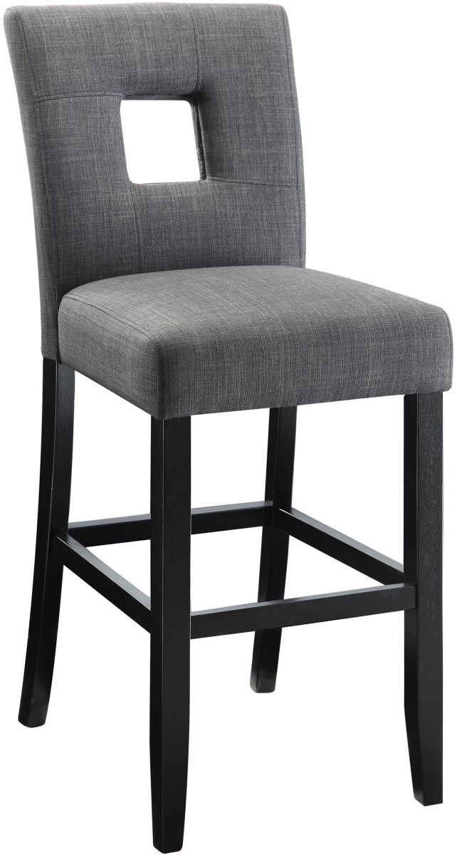 Coaster® Set of 2 Grey And Black Upholstered Counter Height Stools
