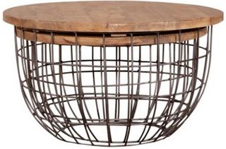 Liberty Akins Gunmetal/Weathered Honey Nesting Caged Accent Tables