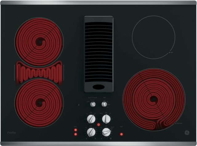 GE Profile™ Series 30" Stainless Steel Electric Cooktop 1
