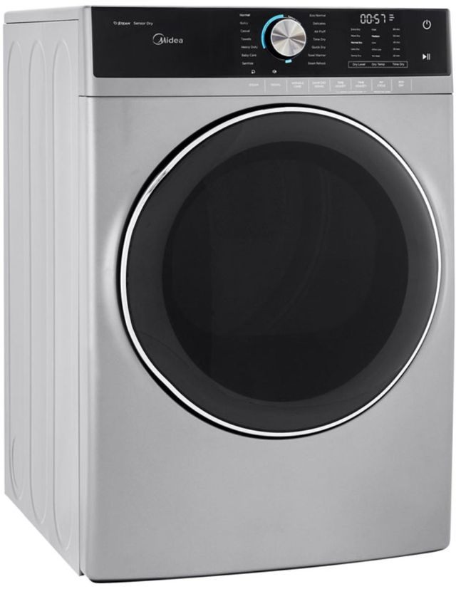 Midea® 8.0 Cu. Ft. Graphite Steel Front Load Electric Dryer 1