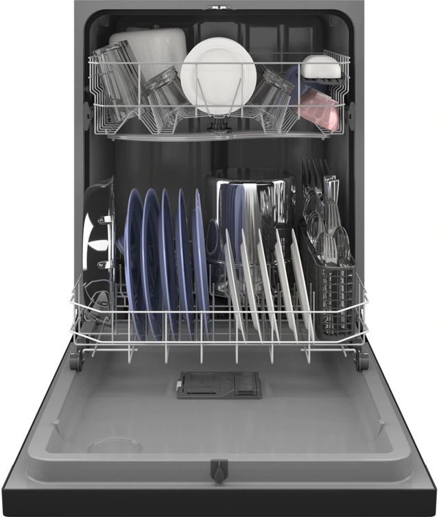 GE® 24" Black Built In Dishwasher-2