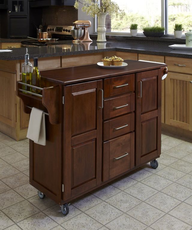 homestyles® Create-a-Cart Cherry Kitchen Cart-1