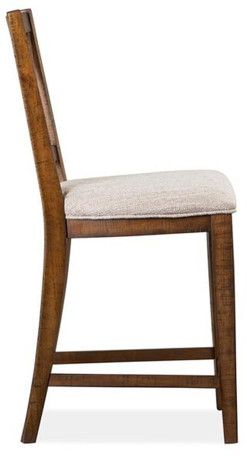 Magnussen Home® Bay Creek Toasted Nutmeg and Baja Fog Counter Chairs -2