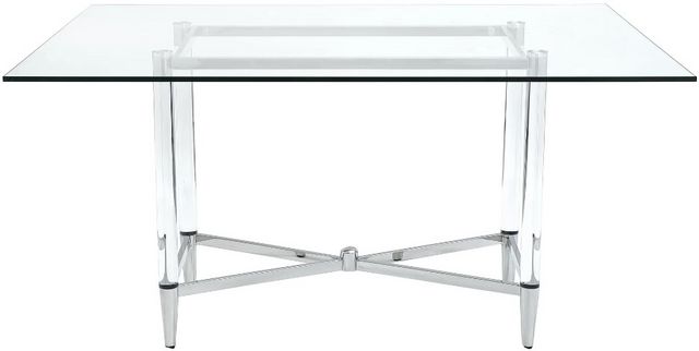 Modus Furniture Marilyn Clearstainless Steel Dining Table Colders Milwaukee Area 2617