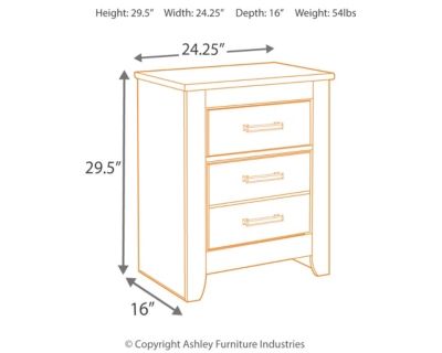 Signature Design by Ashley® Brinxton Charcoal Nightstand-3