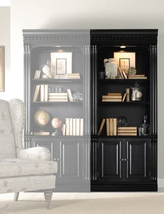 Hooker® Furniture Telluride Black Bunching Bookcase-1