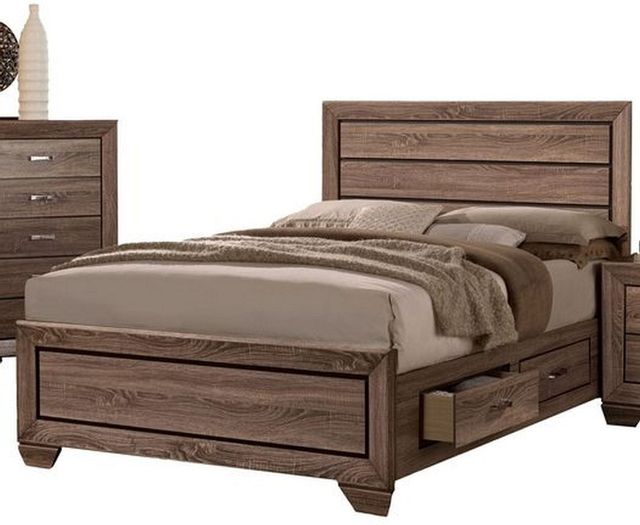 Coaster® Kauffman Washed Taupe Queen Storage Bed