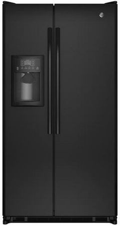 GE® 25.4 Cu. Ft. Black Side-By-Side Refrigerator-GSE25GGHBB